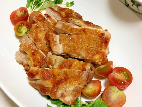 カリカリぱりぱり粗挽き塩コショウチキンソテー レシピ 作り方 By Kuuuma 楽天レシピ